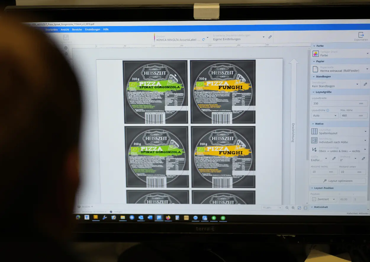 Ein Computerbildschirm mit Grafikdaten.