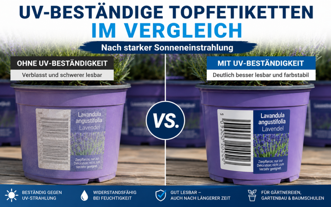 UV-beständige Topfetiketten im Vergleich