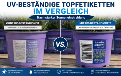 UV-beständige Topfetiketten im Vergleich