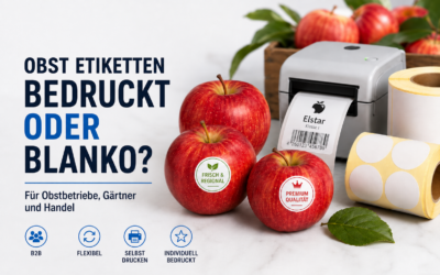 Obst Etiketten professionell bedruckt oder blanko zum Selbstdrucken